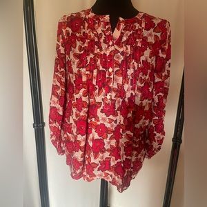 Gap‎ Women’s Top Red Floral size XS